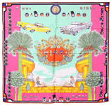 Розовый стильный платок с рисунком Versace 12284